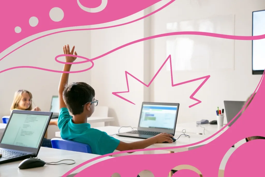 Школяр з планшетом на уроці — приклад сучасного цифрового навчання без паперових підручників